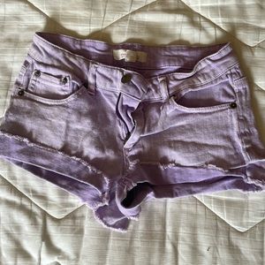 Purple Jean Shorts